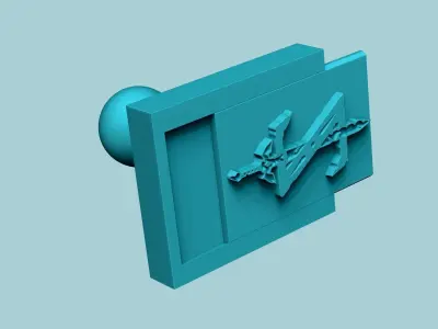 Stamp 105 - Zelda Logo New - Fondant Decoration Maker Toy 3D print model