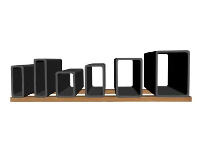 5 8in Wall Rectangle Tube 3D model