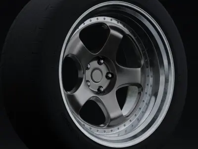 Work Meister S1 3P Aftermarket Wheel Low-poly 3D model