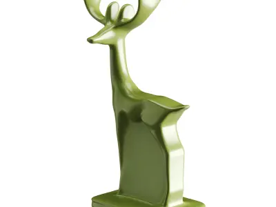 Deer sculpture Low-poly 3D model