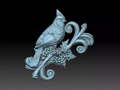 Cardinal Bird 3D print model