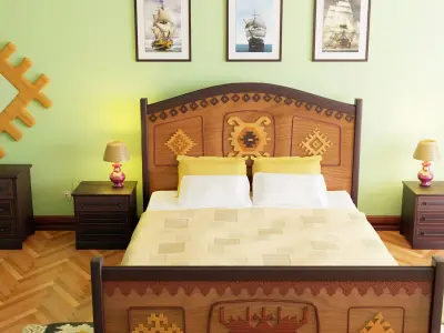 Bedroom  ethno style 3D model