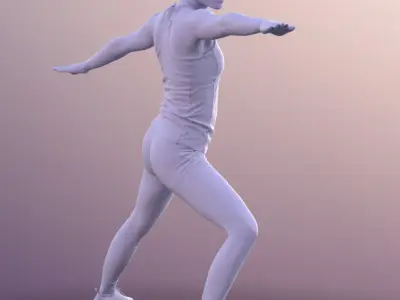 Juliette 10823 - Woman In Yoga Pose Low-poly 3D model