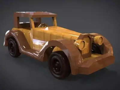 Toy car Low-poly 3D model