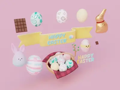 Easter Icons 3D model