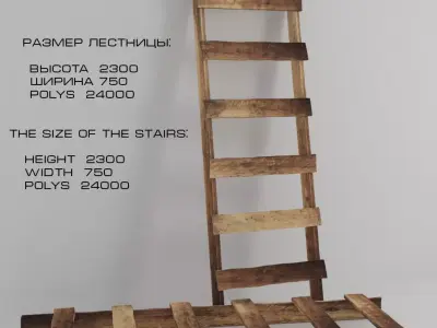 Ladder stepladder 3D model