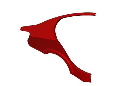 Car rear fender 3D print model