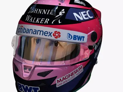 Perez helmet 2018 Low-poly 3D model