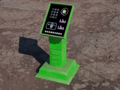 SCI-FI PANEL Low-poly 3D model