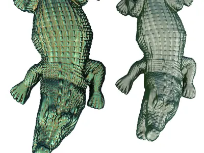 Crocodile figurine 3D model