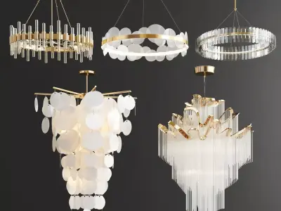 Modern Chandelier Collection with Luxurious Designs 3D model