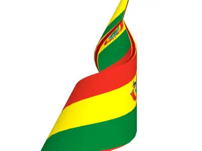 Bolivia Flag Helix structur 3D model