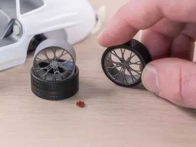 24th scale model car wheel V1 3D print model