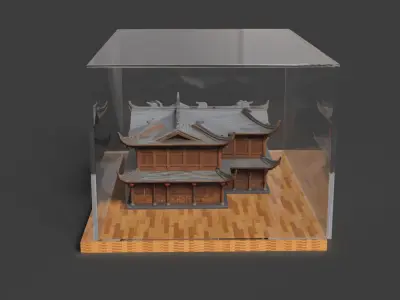 Chinese ancient house Low-poly 3D model buy