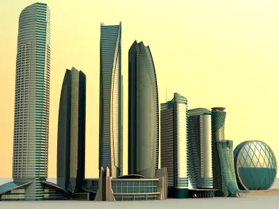 Abu Dhabi Buildings 3D model