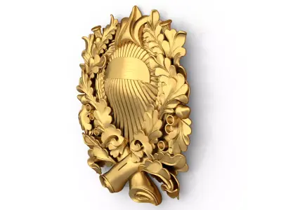Cartouche classic decorative ornament cnc 3d printing stl 3D model