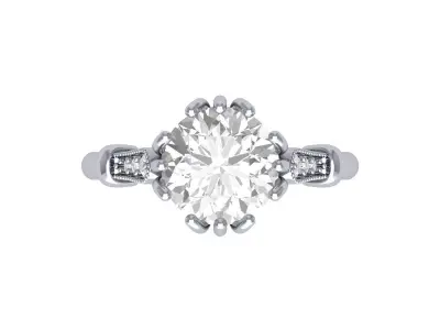 Engagement-ring 3D print model