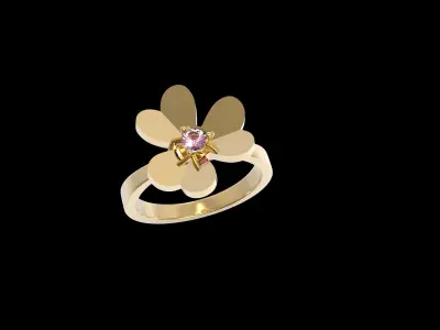Frivoler Flower  Ring 16 3mm 3D print model