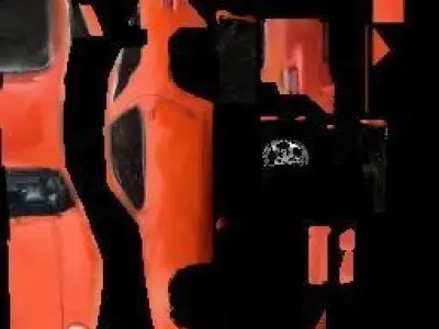 PSX Style Low-Poly Sports Car 3D model