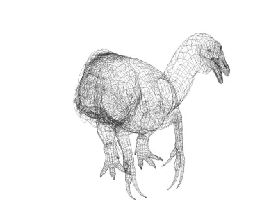 Therizinosaurus Low-poly 3D model