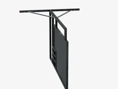 Signboard metal frame 3D model