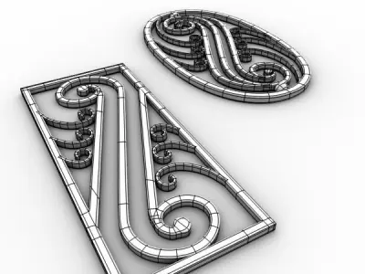 Wrought iron elements vol 3 3D model