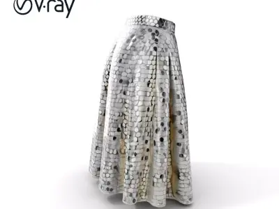 Sequin Skirt D Model Pack Low-poly 3D model