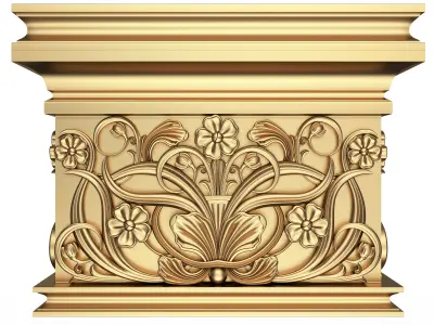 Carved Capital 01202 Low-poly 3D model