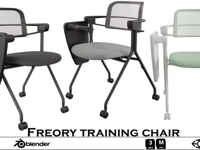 Freory training Office chair Low-poly 3D model