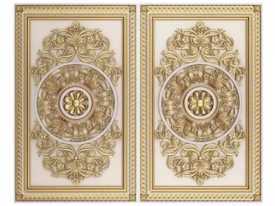 Backgammon Set 01 White Low-poly 3D model