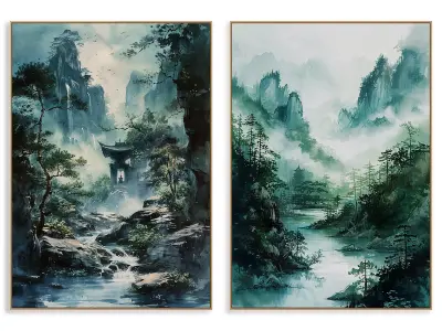 Abstract Painting Frame set 3D model 24