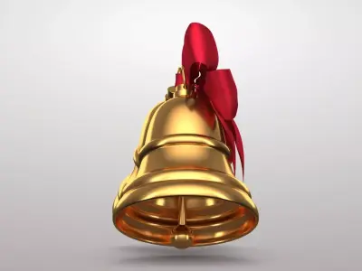 Christmas Bell 02v PBR 3D model