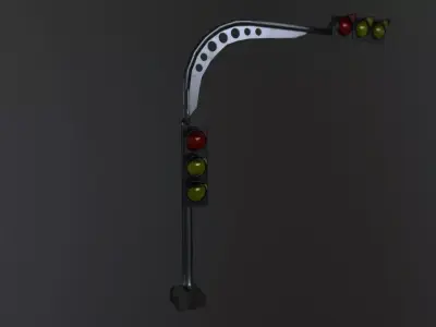 Traffic Light  Free low-poly 3D model