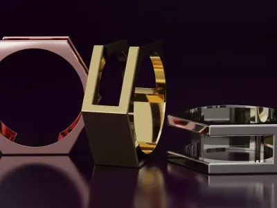 hexagon ring N03 54EU SIZE Free 3D print model