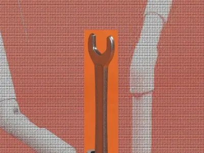 key clef Low-poly 3D model