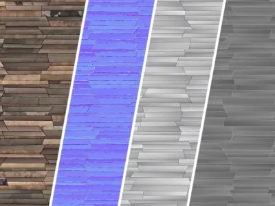 Stone Wall Materials 105- Multi Color Stone Wall- Sbsar Seamless Texture