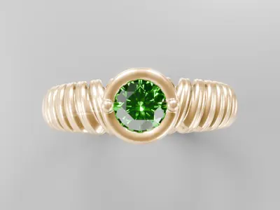 Twisted King Ring - 3D print ready 3D print model 3D print model