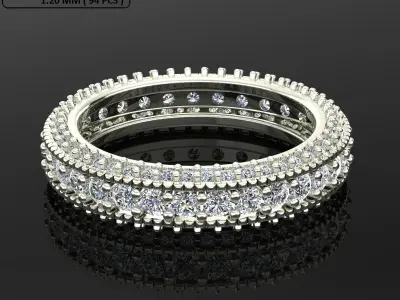 Band Ring 3D print model 75