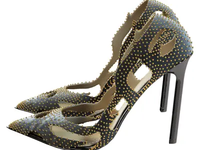 Heels Inferno Gianvito Rossi Low-poly 3D model
