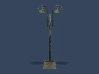 Old Street Lamp Low-poly 3D model PBR Low-poly 3D model