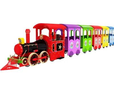Amusement Park Train 3D model