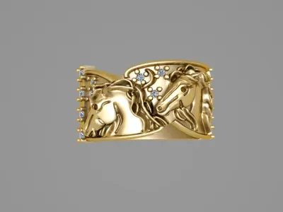 Ring Horses Free 3D print model