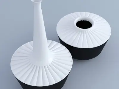 Decor Set White and Black 3D model