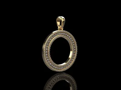 Round channel set pendant model 676 3D print model