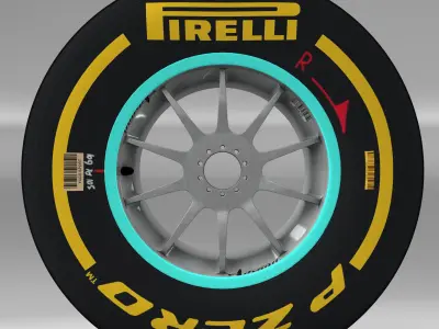 W06 Soft front tyre Low-poly 3D model