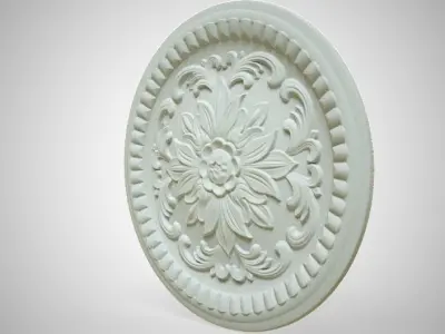 Engraving  no7 Low-poly 3D model
