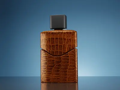 Luxury Perfume Bottle Crocodile Leather Pattern Designer  Free 3D model