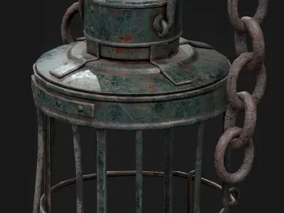 Lantern 3D Model Low-poly 3D model