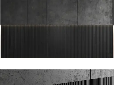 Decorative wall panel set 51 3D model