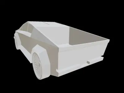 Tesla Cyber Tryck Low-poly 3D model